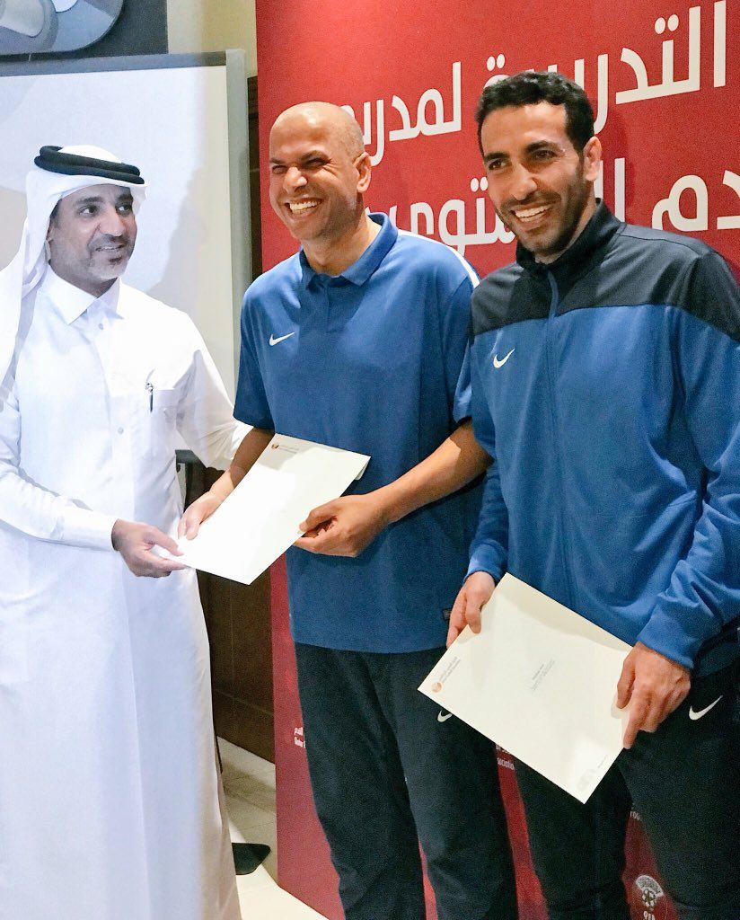 محمد أبو تريكة وائل جمعة في قطر