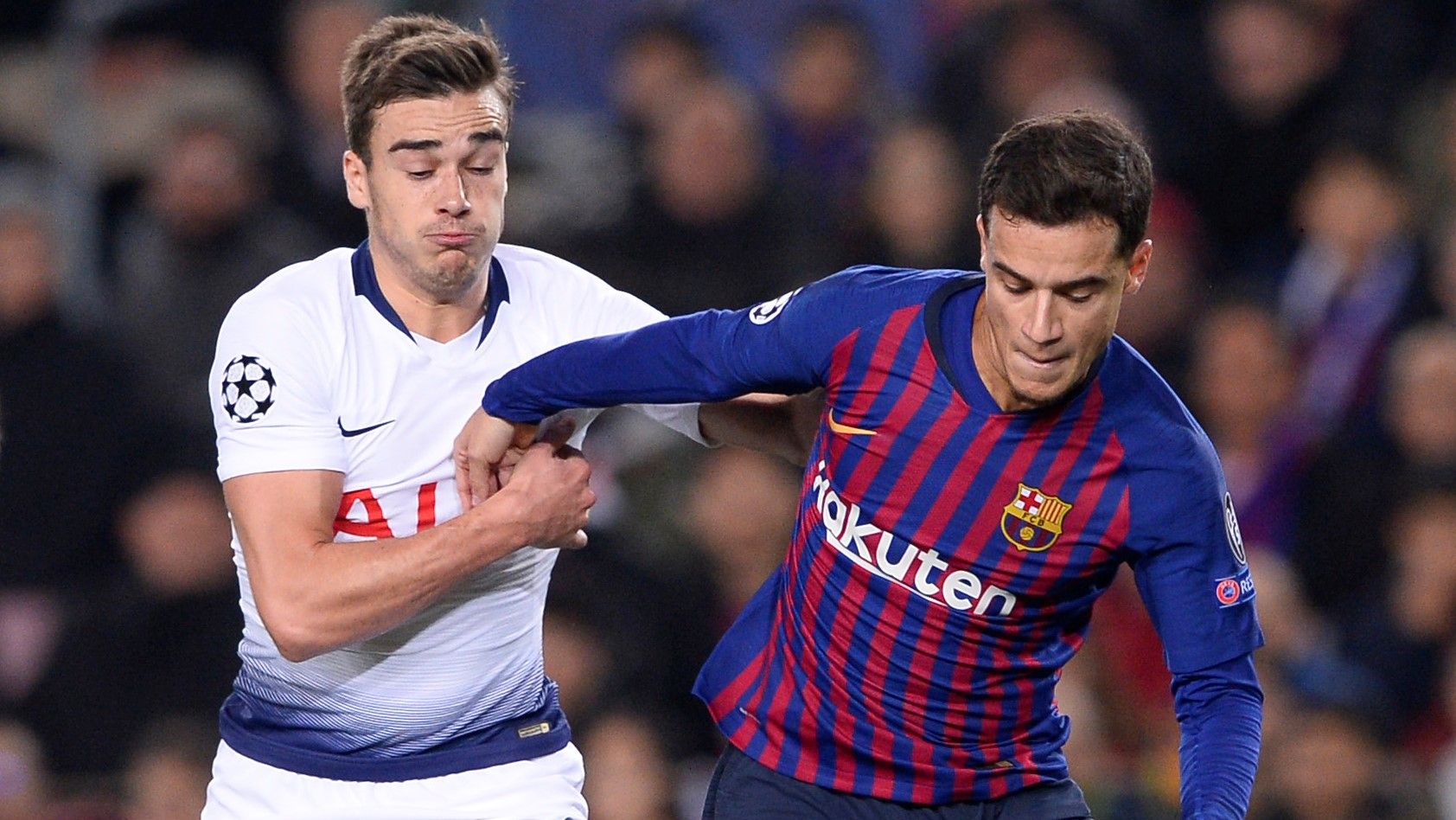 Philippe Coutinho Harry Winks Barcelona Tottenham UCL 11122018