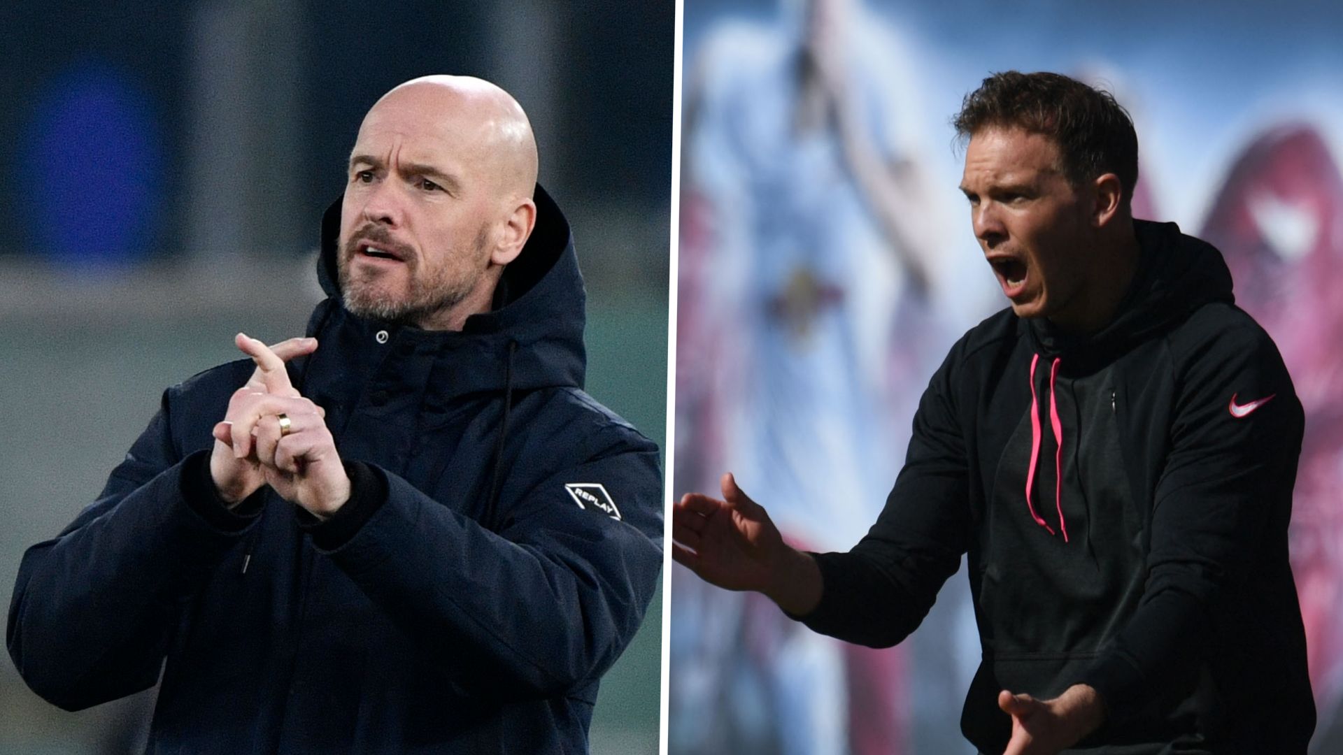 TEN HAG NAGELSMANN AJAX BAYERN LEIPZIG GFX