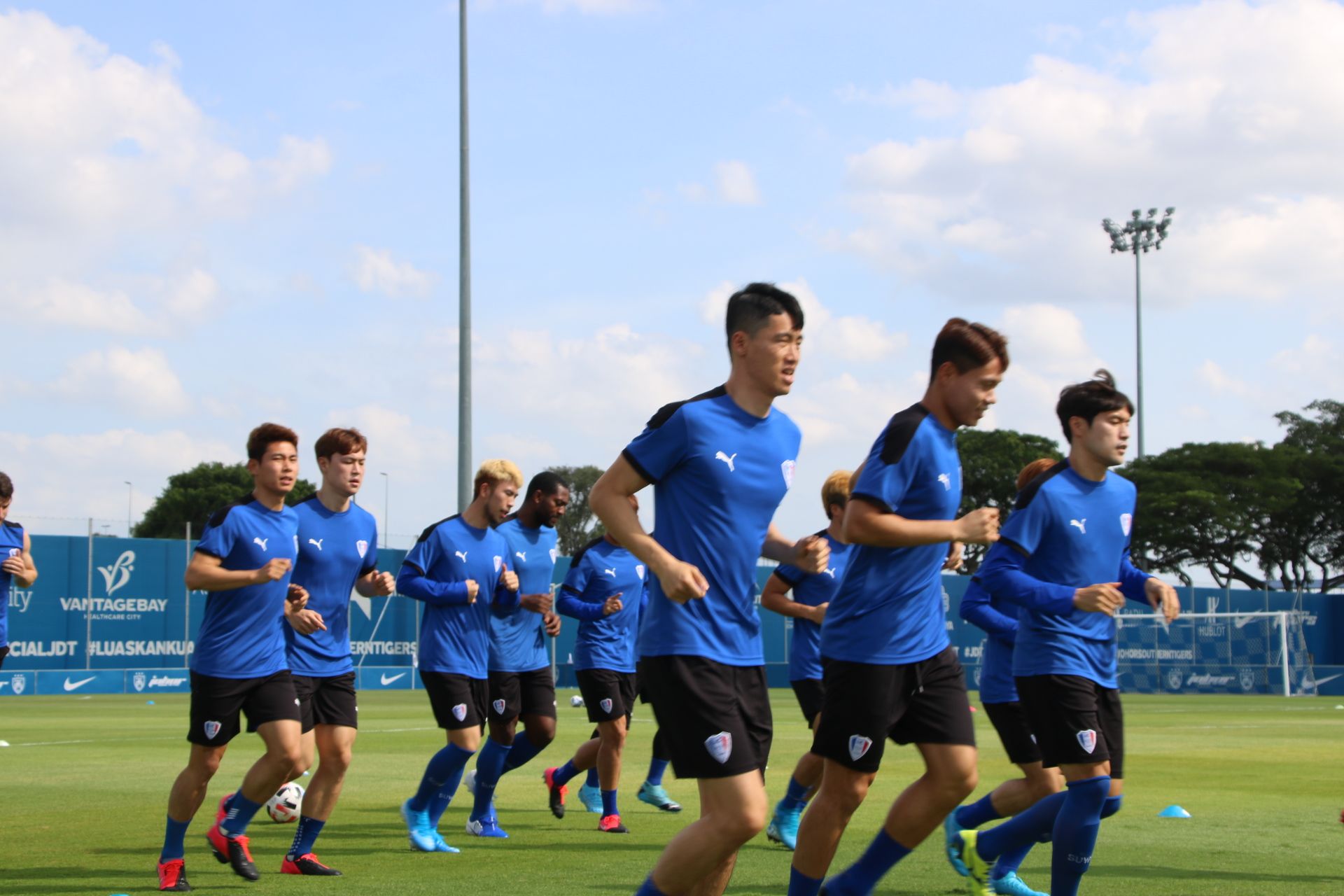 수원 삼성 선수단 조호르 현지 훈련