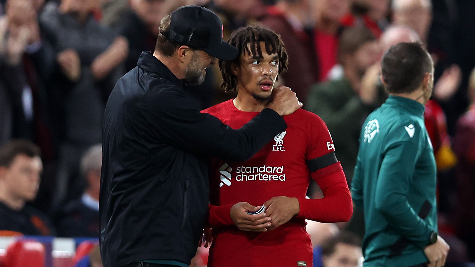 Jurgen Klopp Trent Alexander-Arnold Liverpool 2022-23