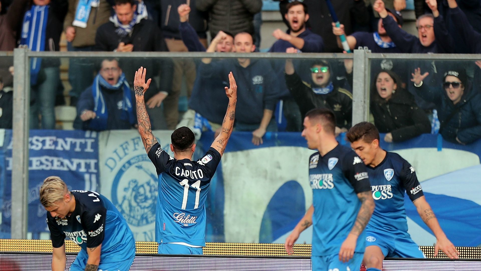 Caputo celebration Empoli Bologna Serie A