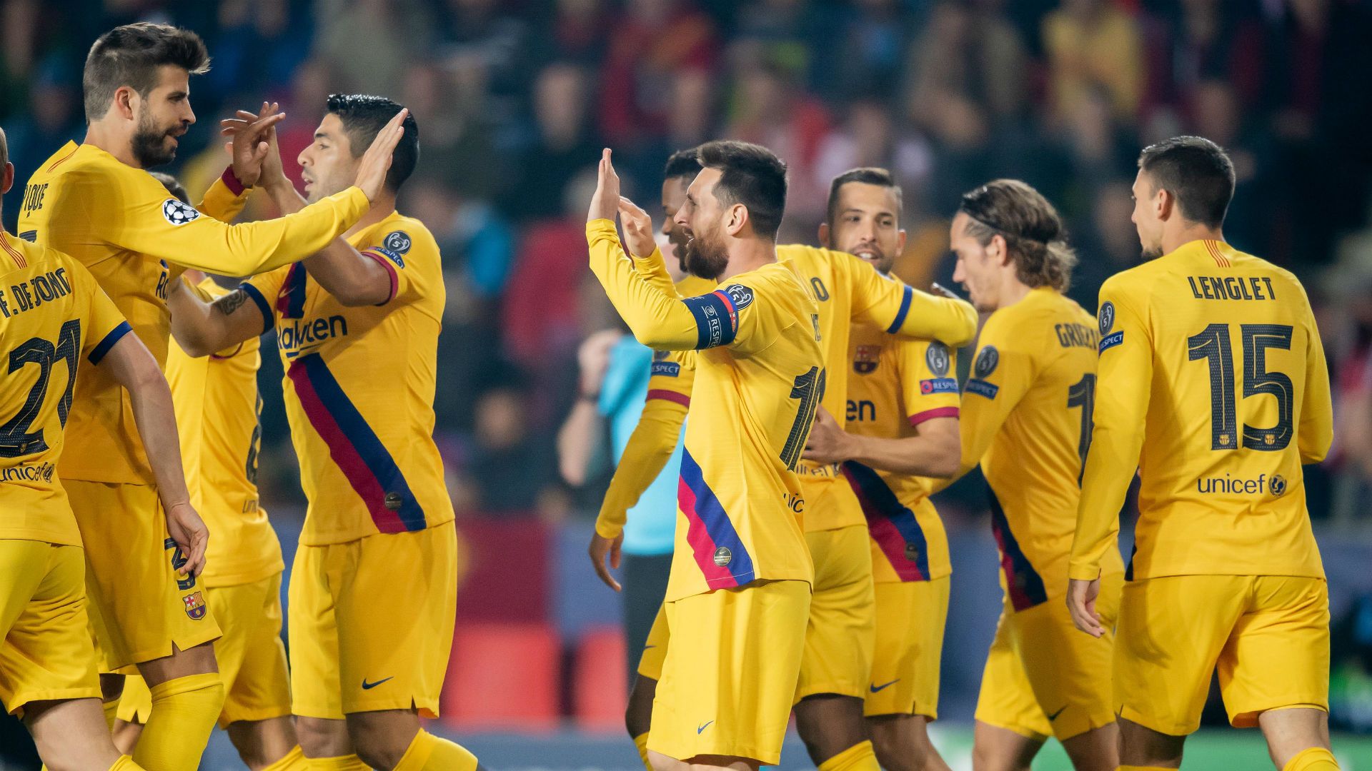 FC Barcelona Lionel Messi Gerard Pique Slavia Praha 23102019