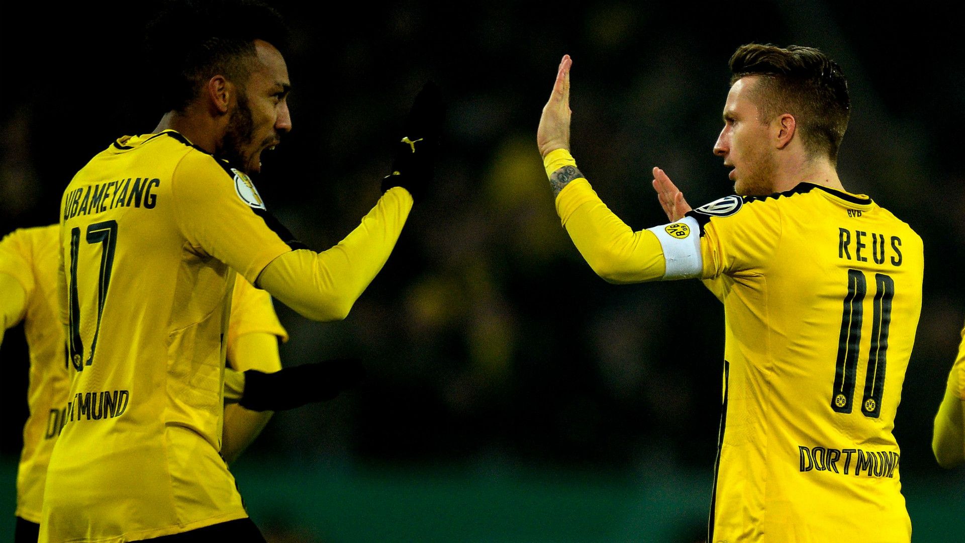 PIERRE EMERICK AUBAMEYANG MARCO REUS BORUSSIA DORTMUND GERMAN CUP DFB POKAL 08022017