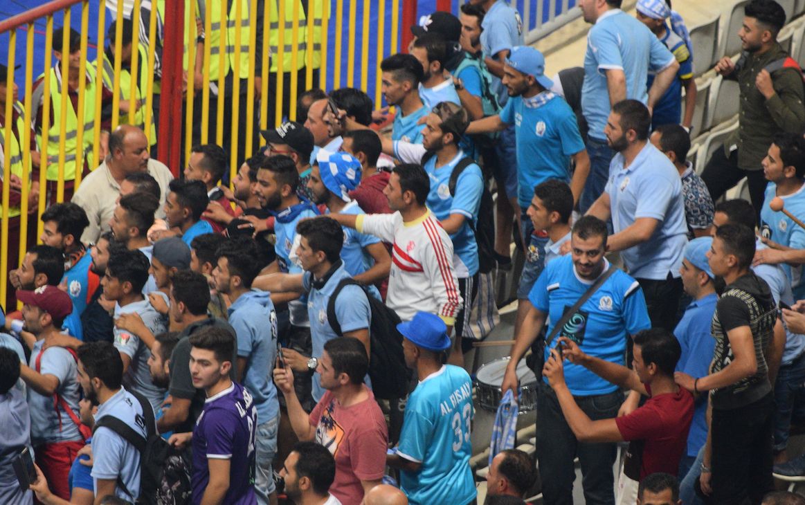 Zamalek fan with Faisaly of Jordan fans - Arab ChampionShip 2017 - by mahmoud maher