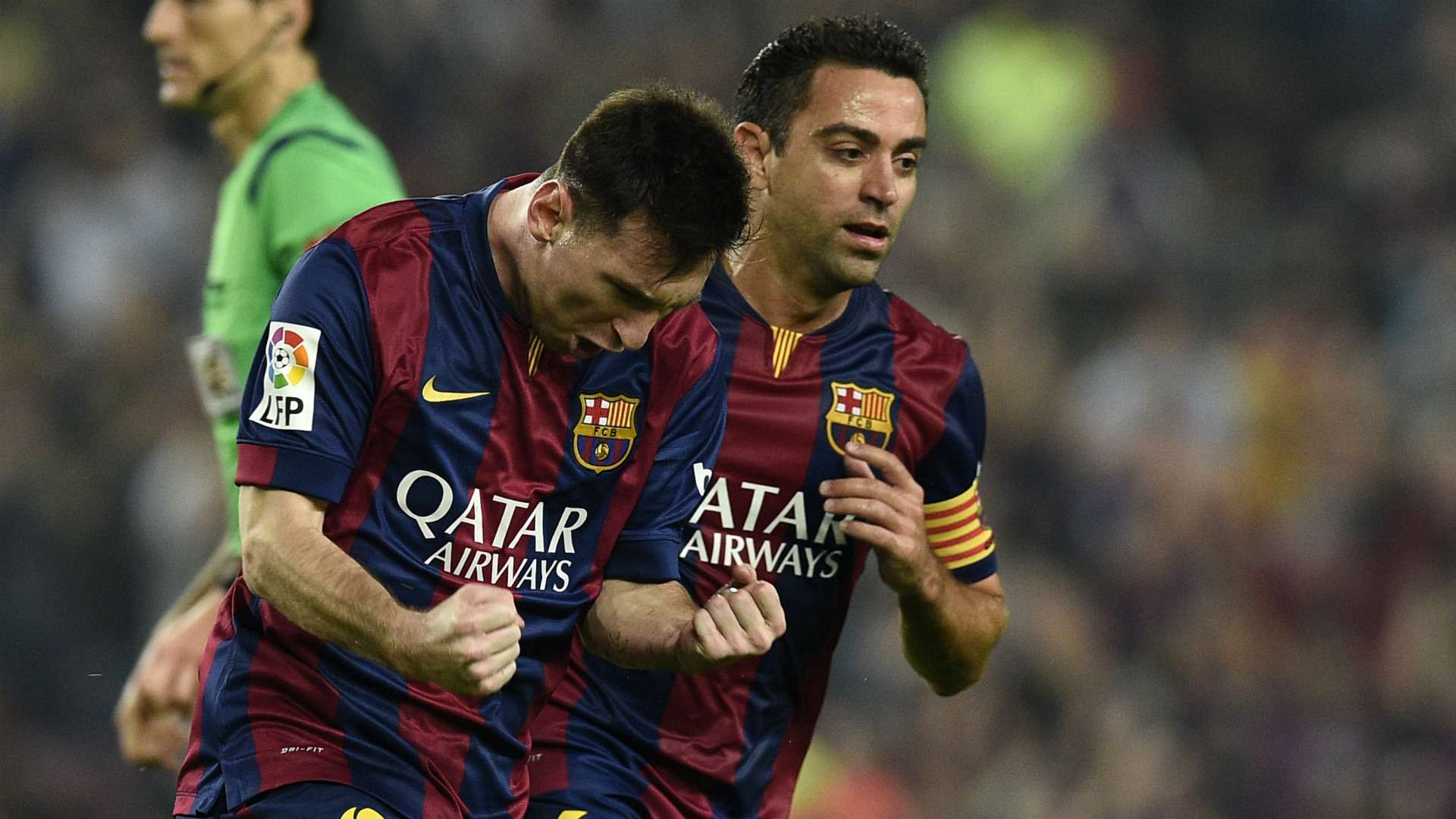 Lionel Messi Xavi Hernandez Barcelona Sevilla La Liga 22112014
