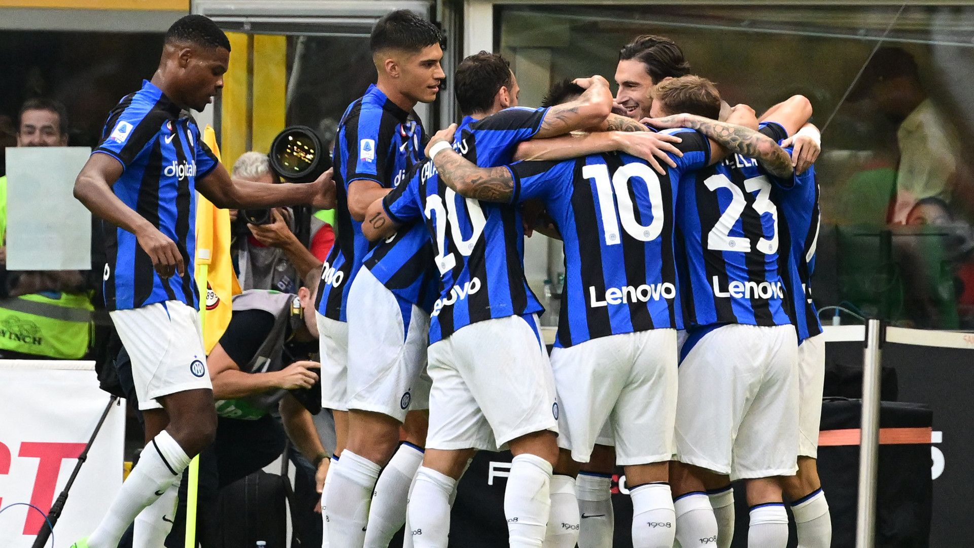 Inter Milan celebrate Serie A