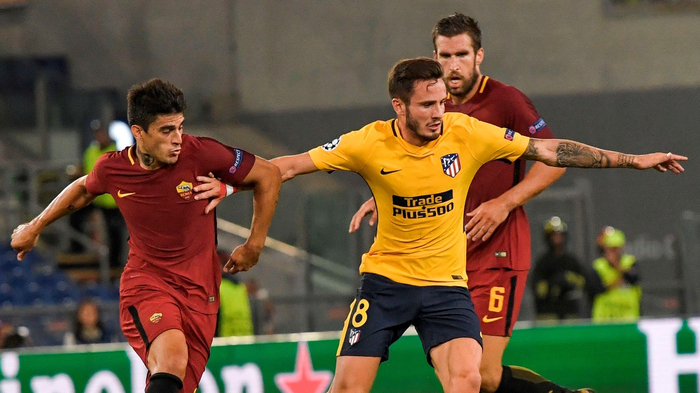 Saul Niguez Diego Perotti Roma Atletico Champions League 12092017
