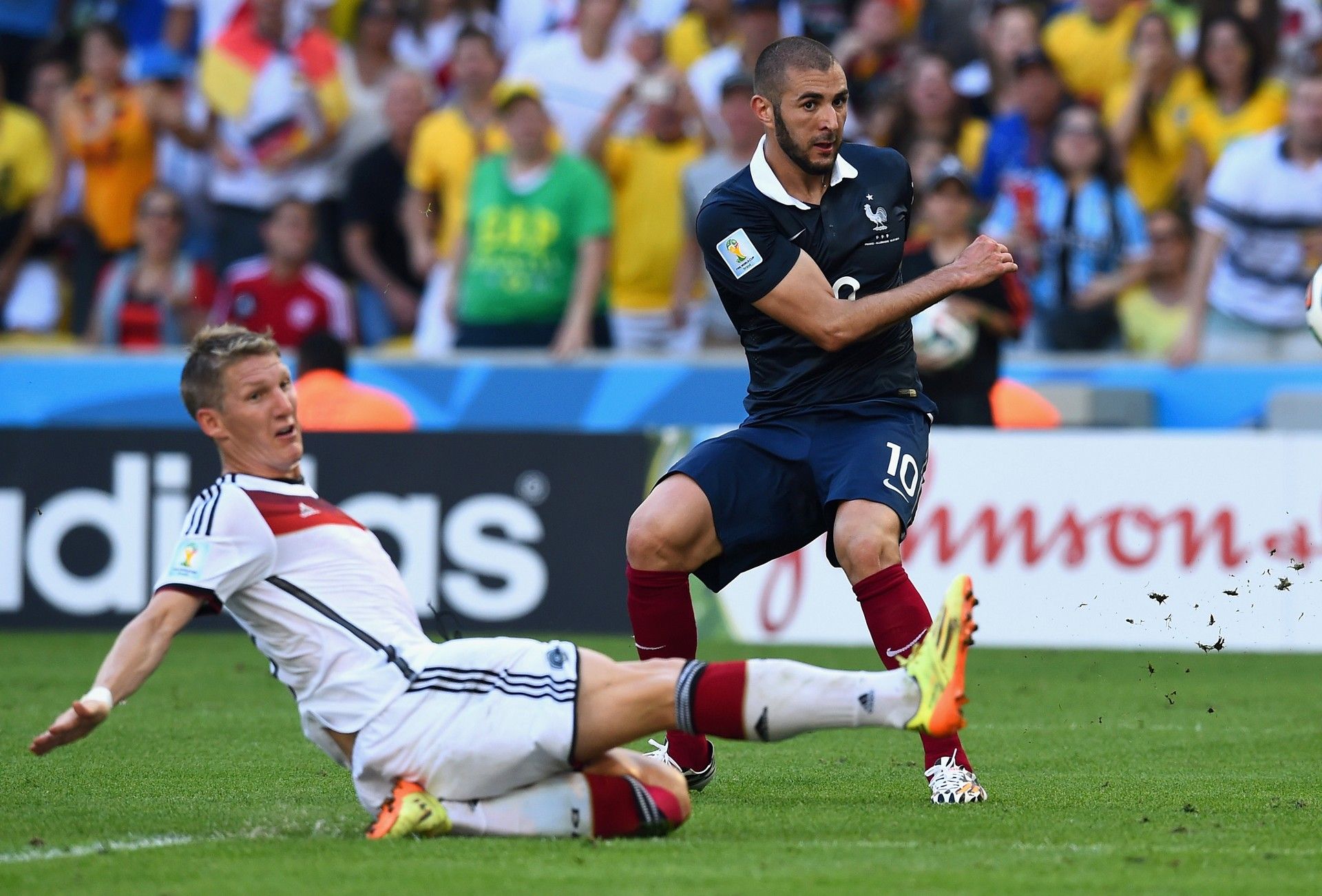 Karim Benzema Bastian Schweinsteiger France Germany World Cup 2014 07042014