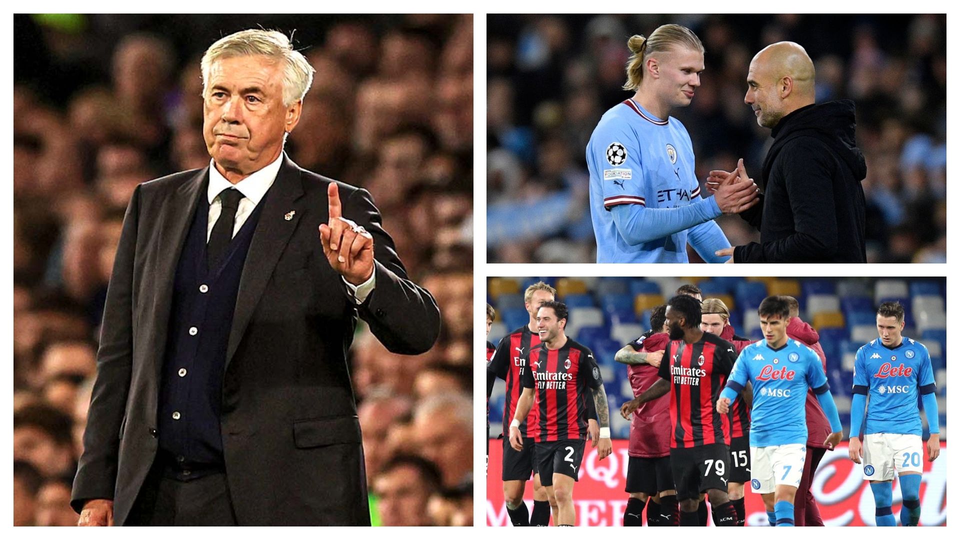 Ancelotti Man city Milan Napoli