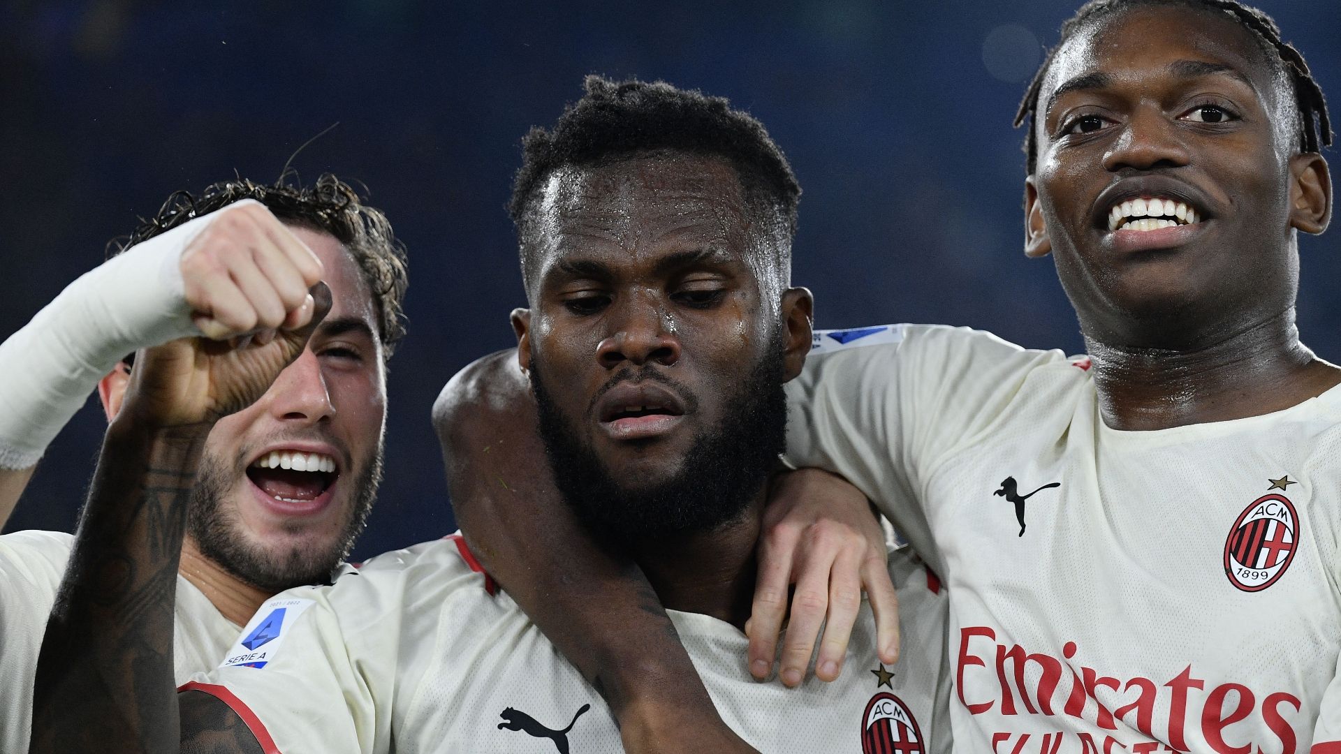 Kessie Milan celebrating Roma Serie A