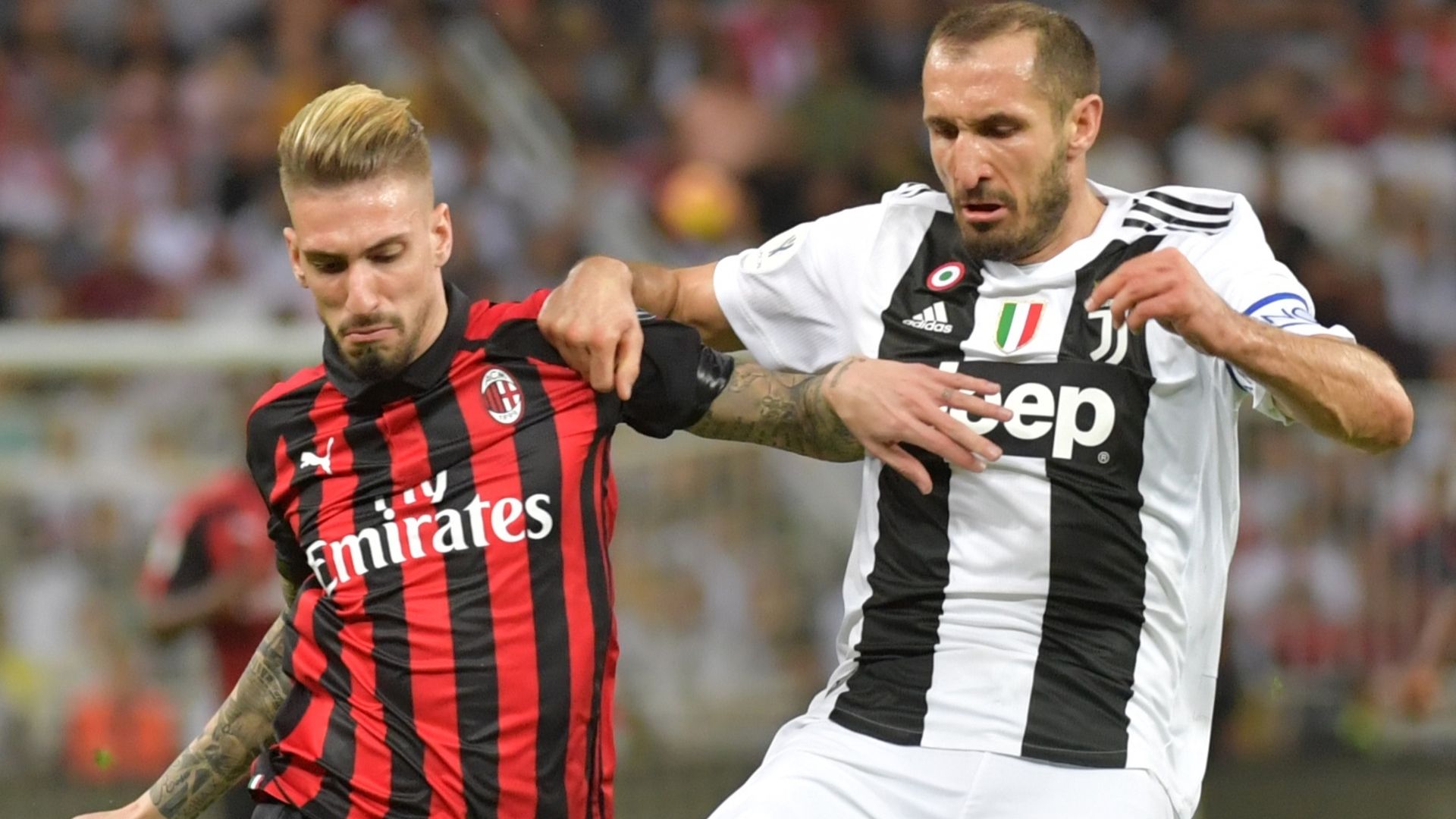 Castillejo Chiellini Juventus Milan Supercoppa