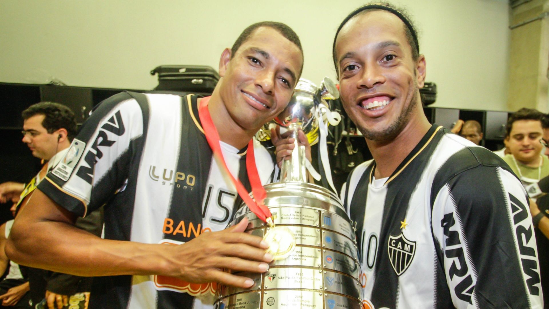 Ronaldinho Gilberto Silva Atlético-MG Campeão Taça Copa Libertadores 2013