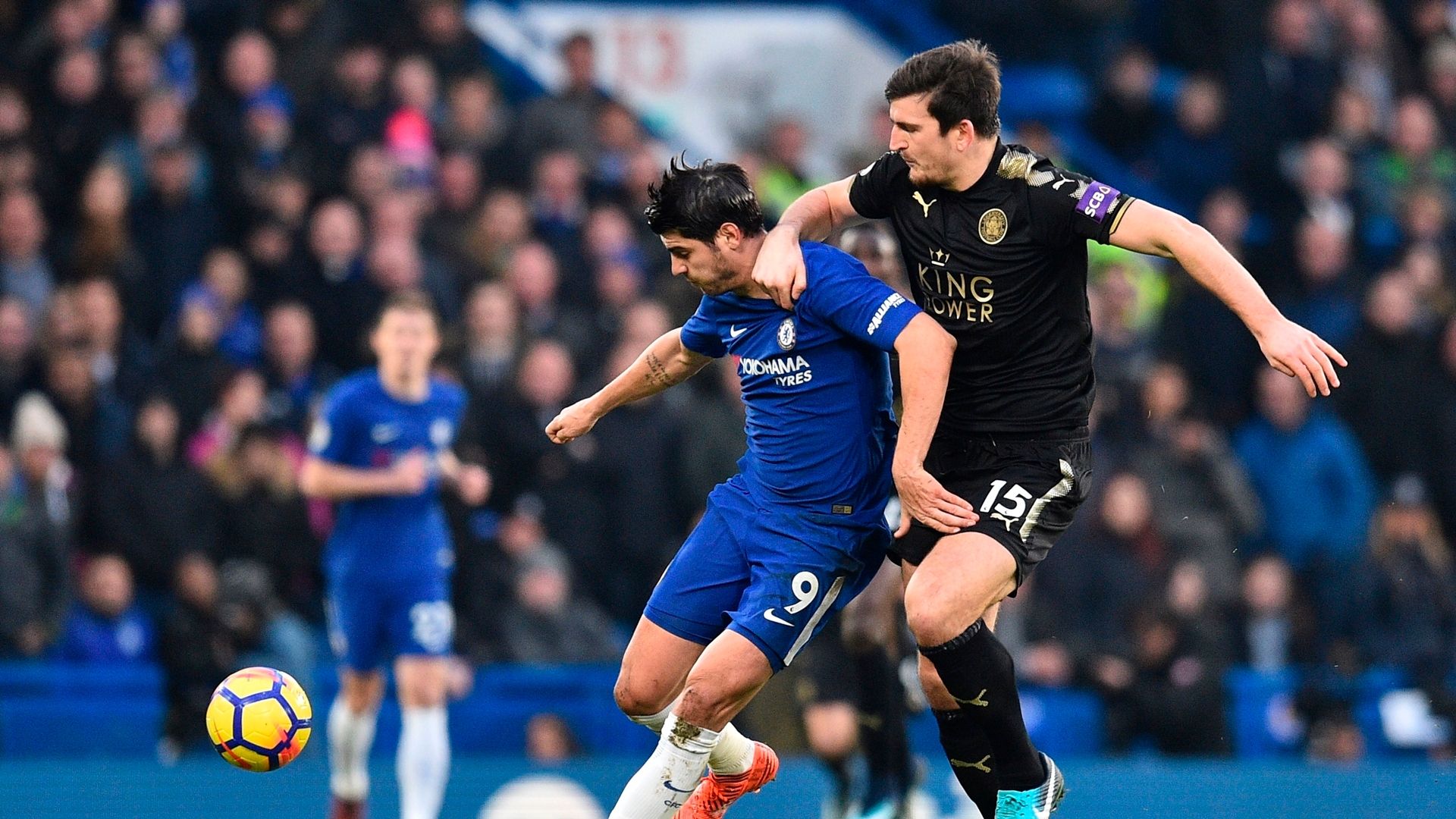 Álvaro Morata & Harry Maguire - Chelsea v Leicester City