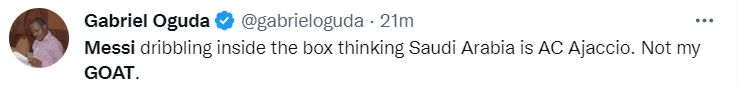 Lionel Messi Saudi Arabia reaction