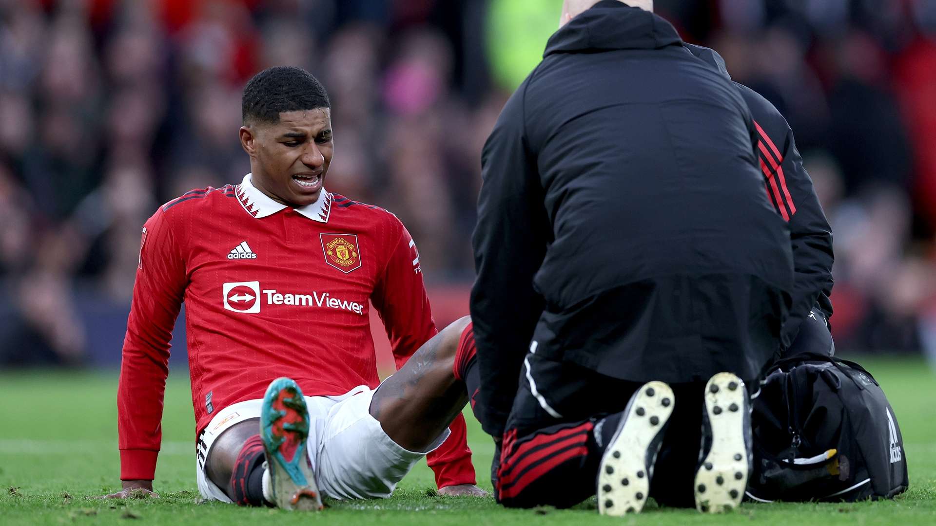 Marcus Rashford injured Manchester United Fulham FA Cup 2022-23