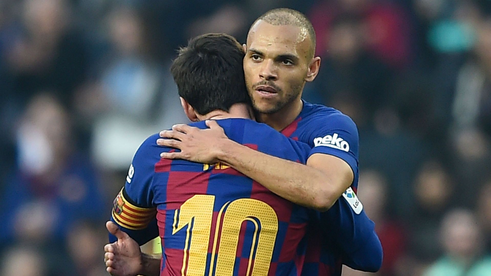 Braithwaite Messi Barcelona Eibar LaLiga