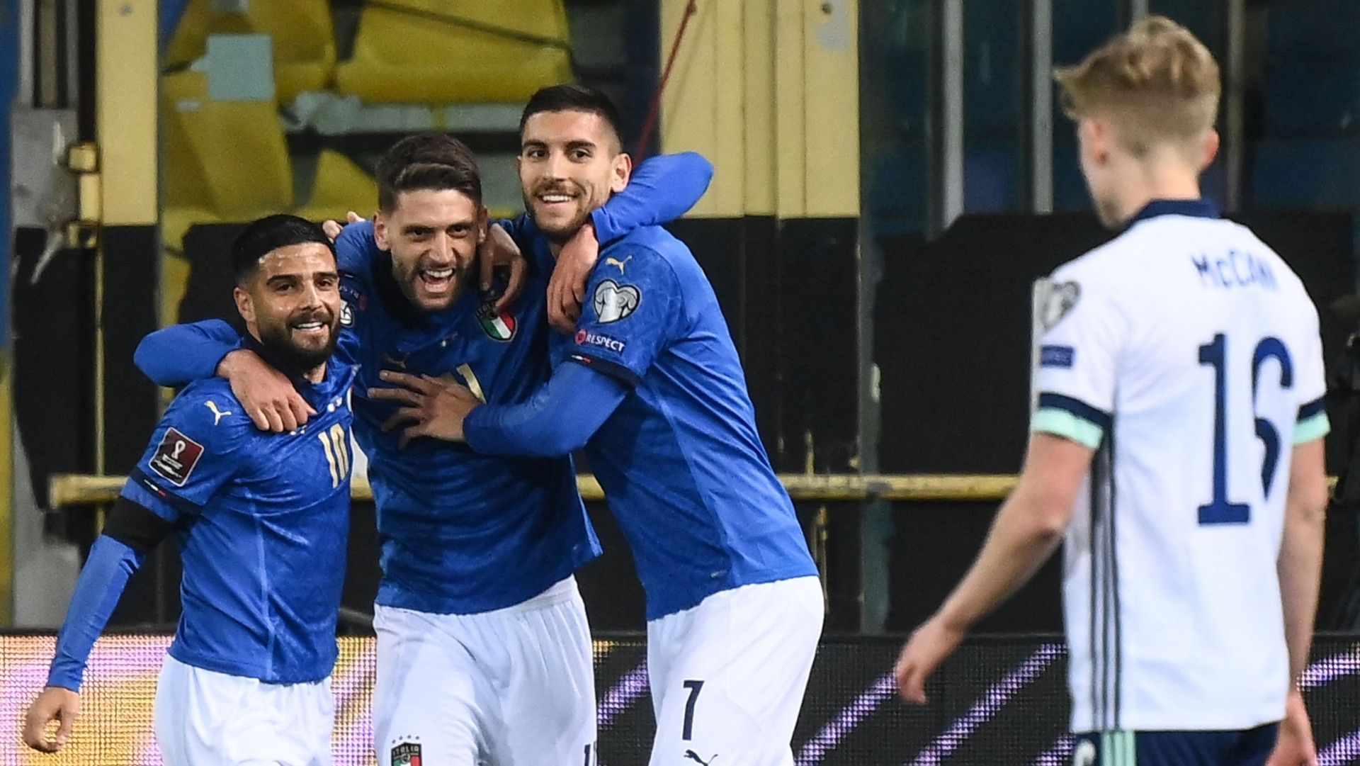 Lorenzo Insigne Domenico Berardi Lorenzo Pellegrini Italy