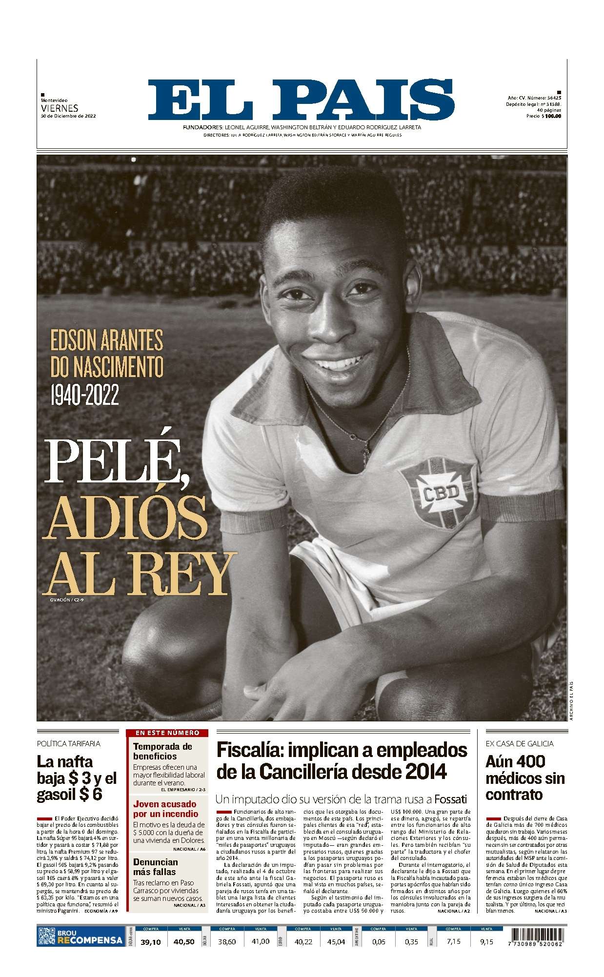 Capa El Pais Pelé