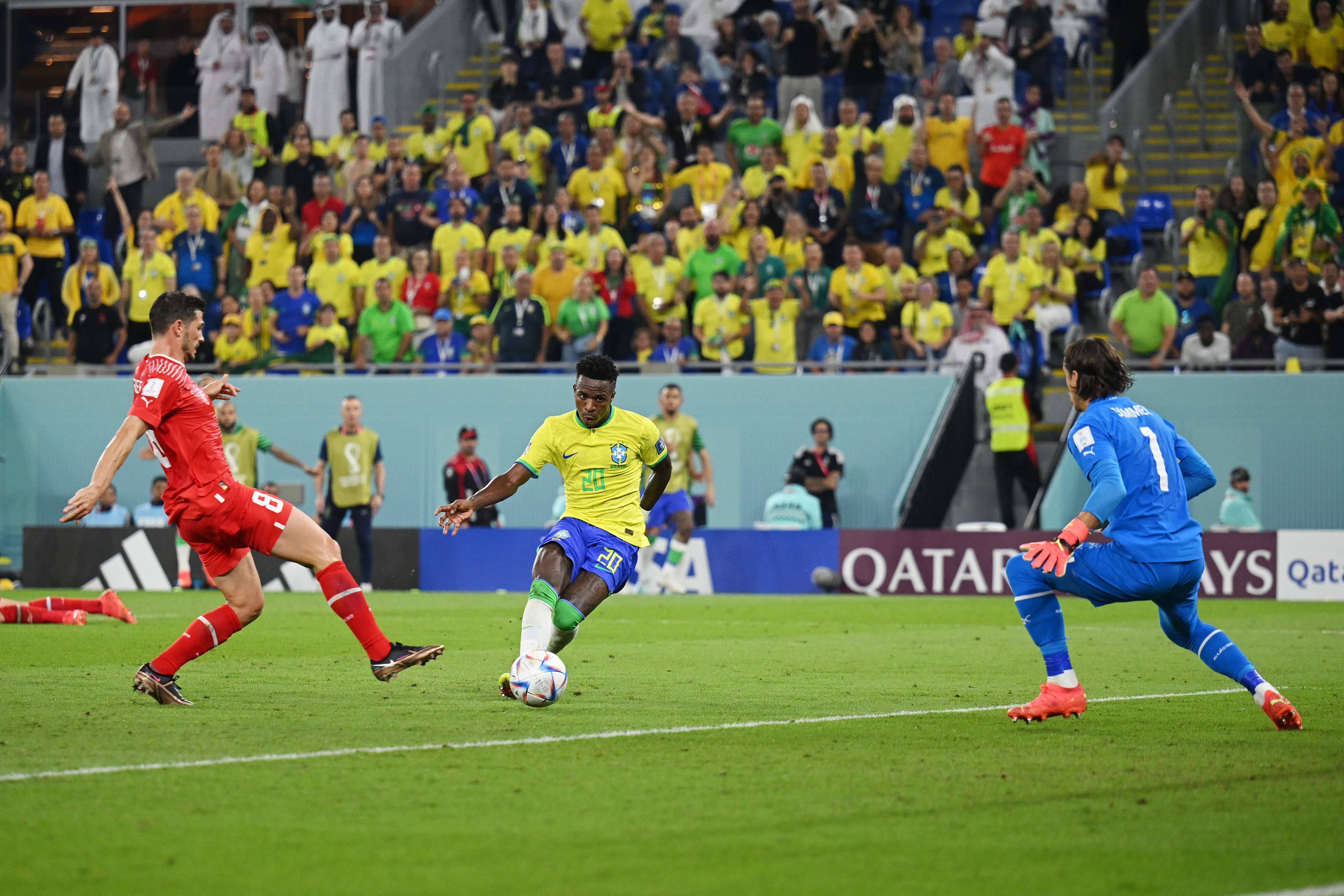 Vinicius Junior scores Brazil Switzerland 2022 World Cup