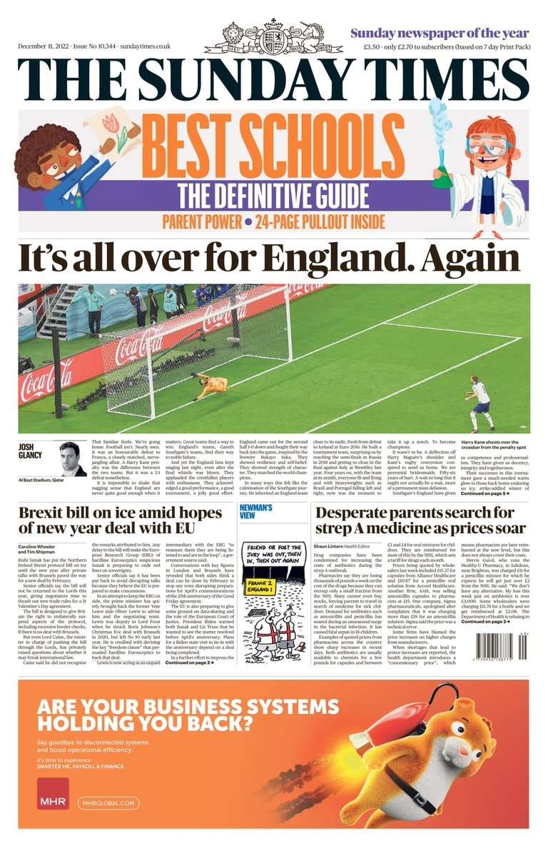 The Sunday Times Angleterre-France