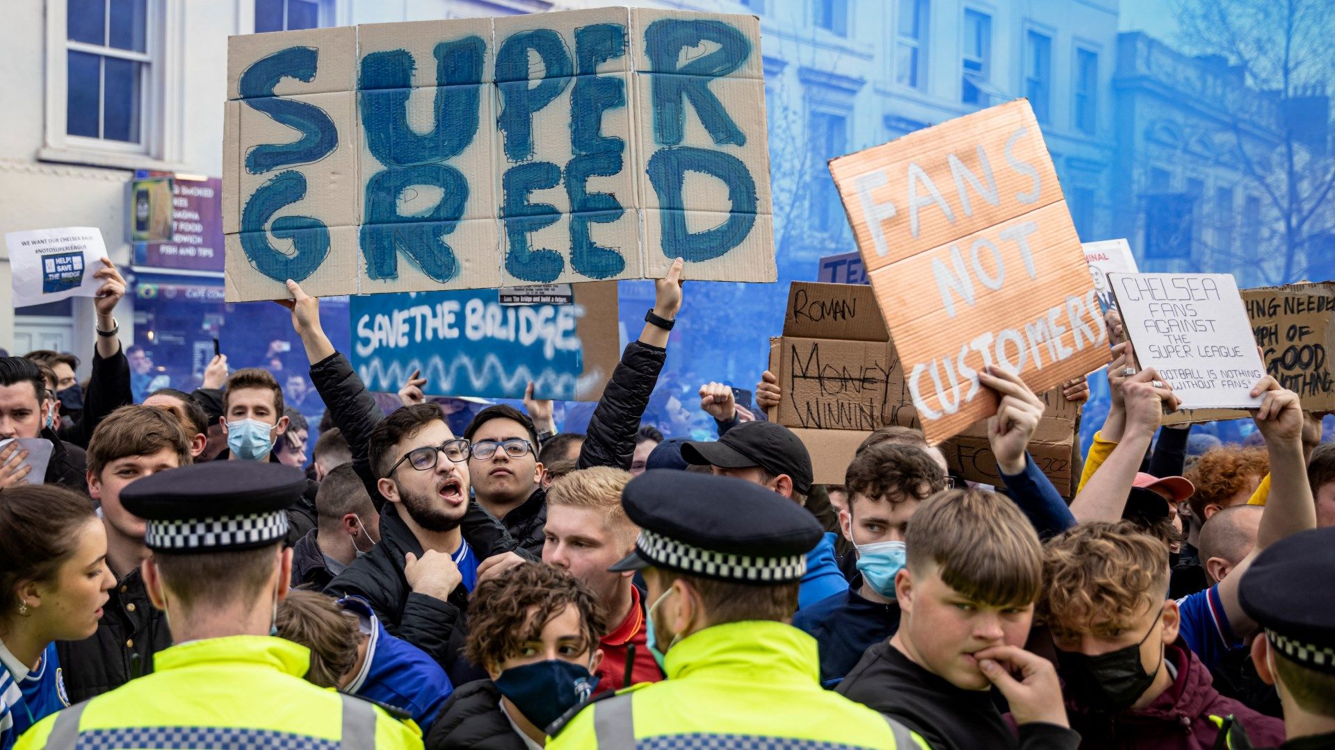 European Super League protests