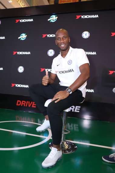 Didier Drogba during his visit to India