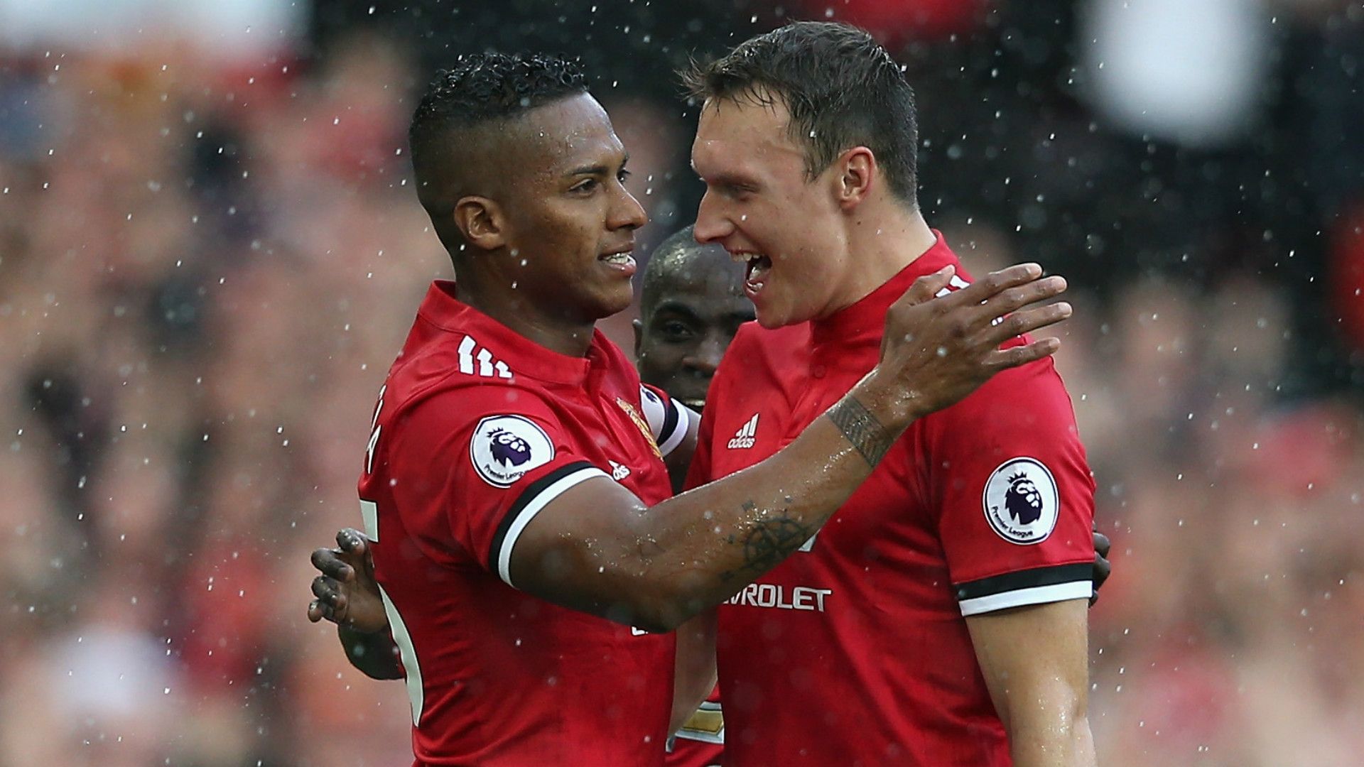 Antonio Valencia Phil Jones Man Utd 2017