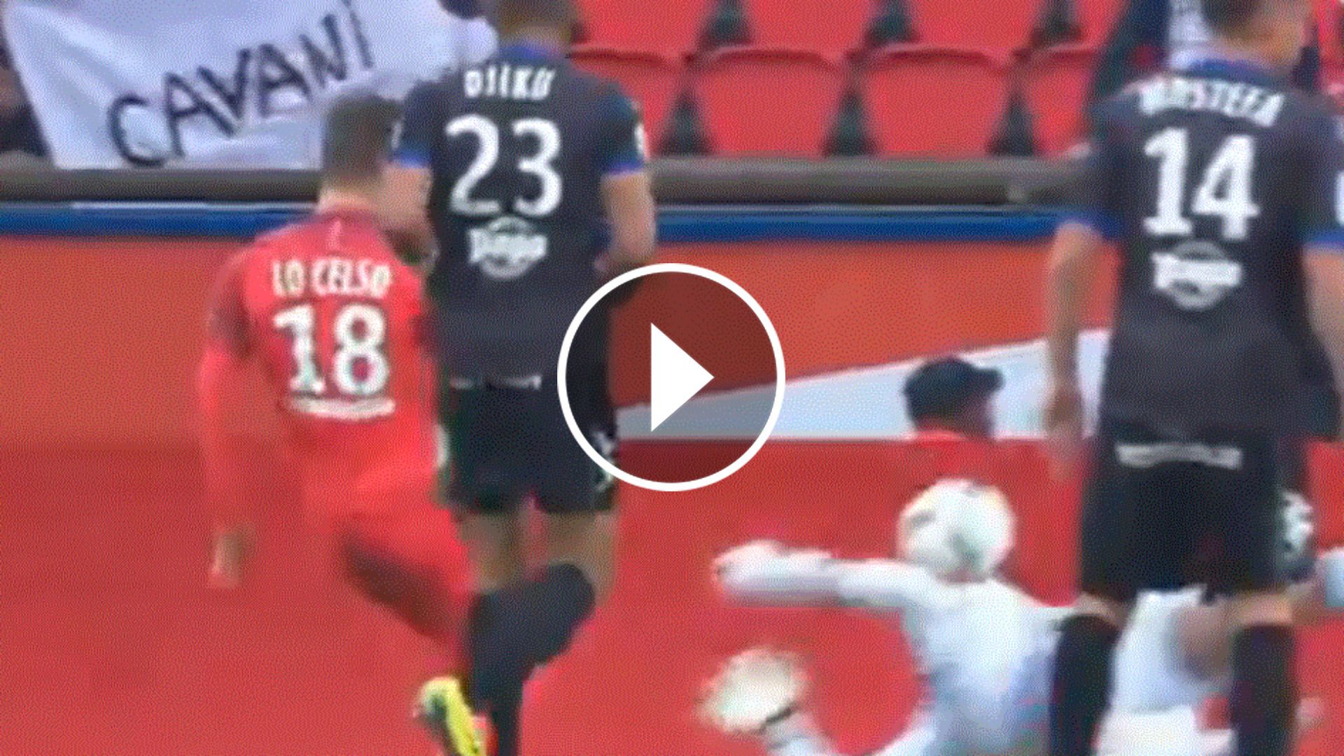 video golazo lo celso psg bastia