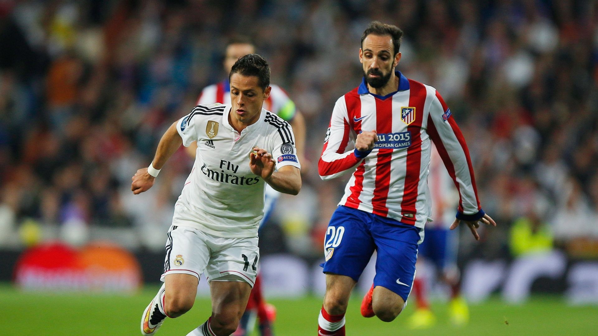 Chicharito Hernandez Juanfran Real Madrid Atletico de Madrid Champions League 04222015