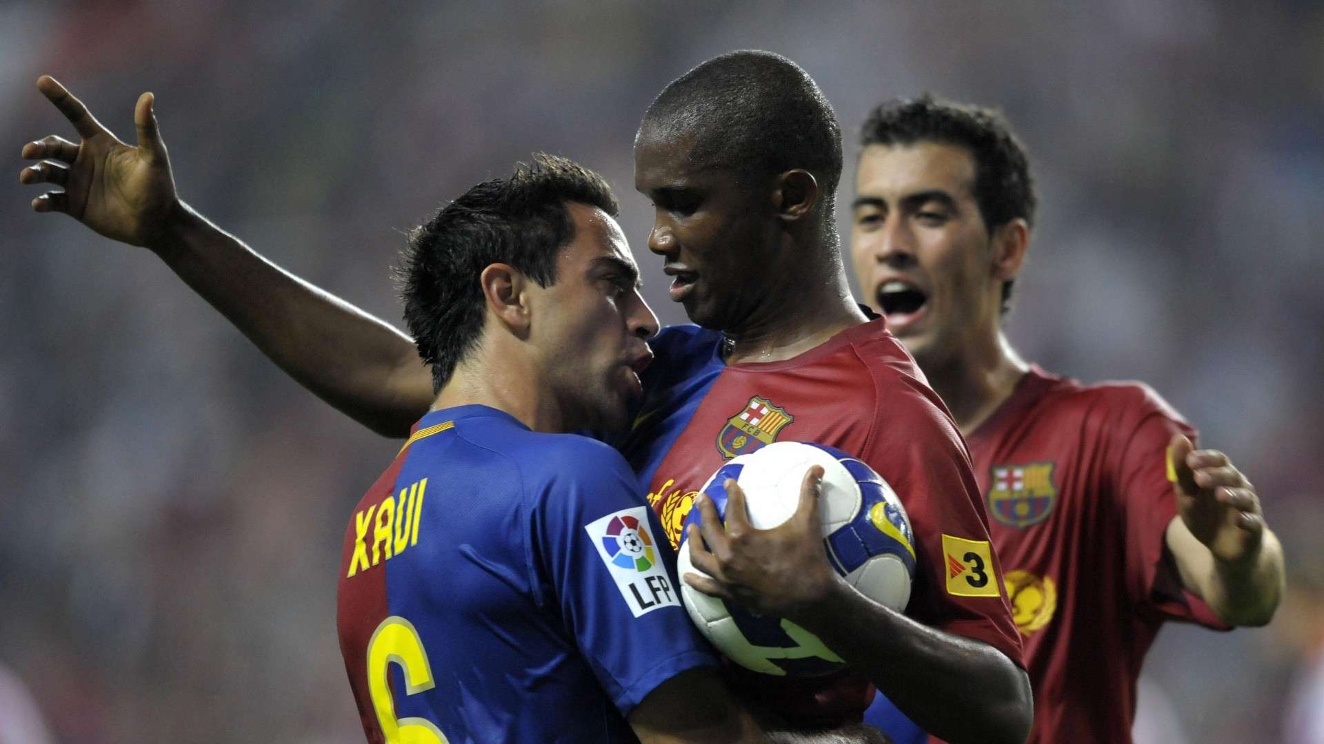 Samuel Eto'o, Xavi - Barcelona