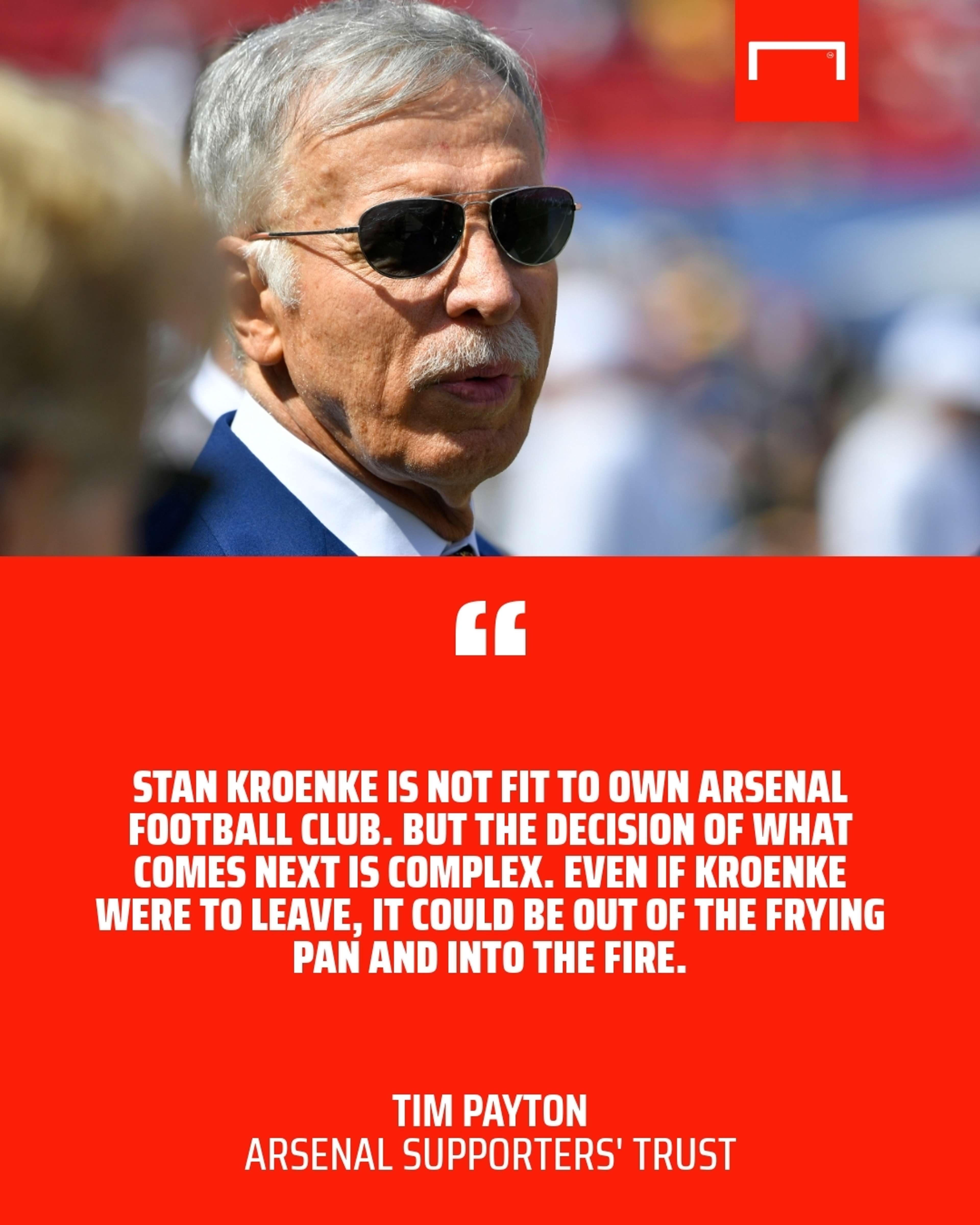 Arsenal Stan Kroenke Tim Payton Quote GFX