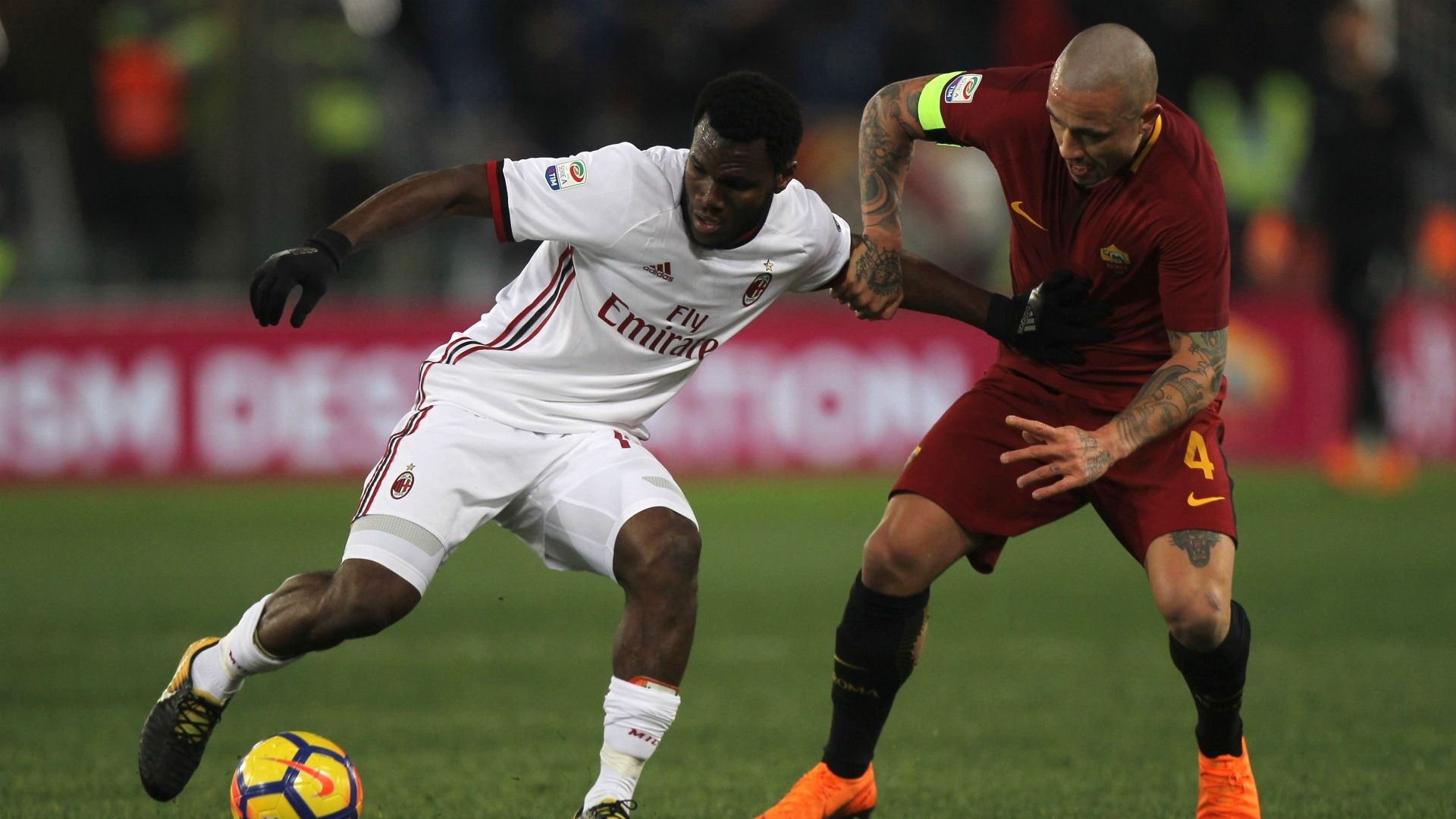 Franck Kessié Radja Nainggolan Roma Milan Serie A 02252018