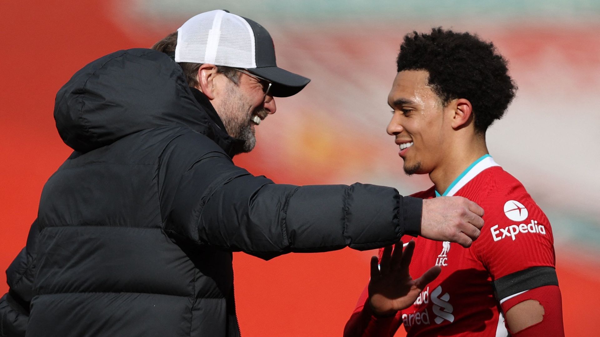 Jurgen Klopp Trent Alexander-Arnold Liverpool Aston Villa Premier League 2020-21