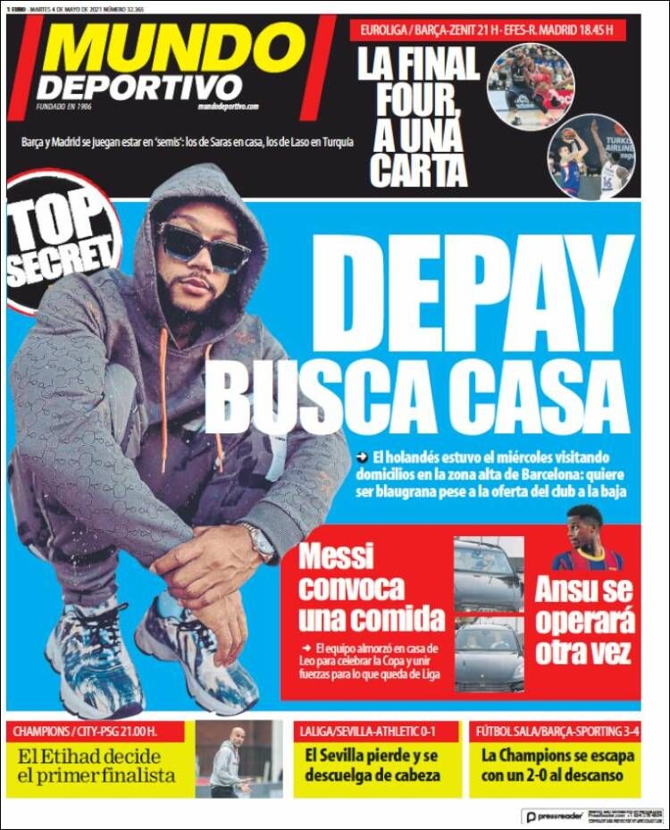 Une du Mundo Deportivo du 4 mai 2021.
