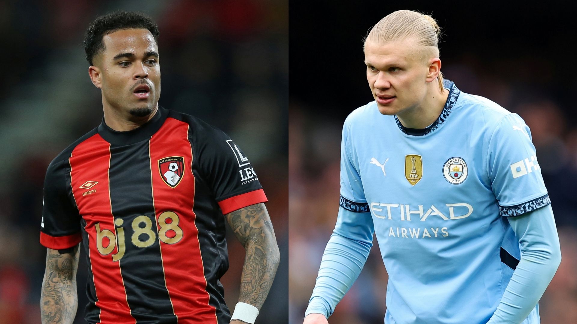 Justin Kluivert Bournemouth Erling Haaland Man City