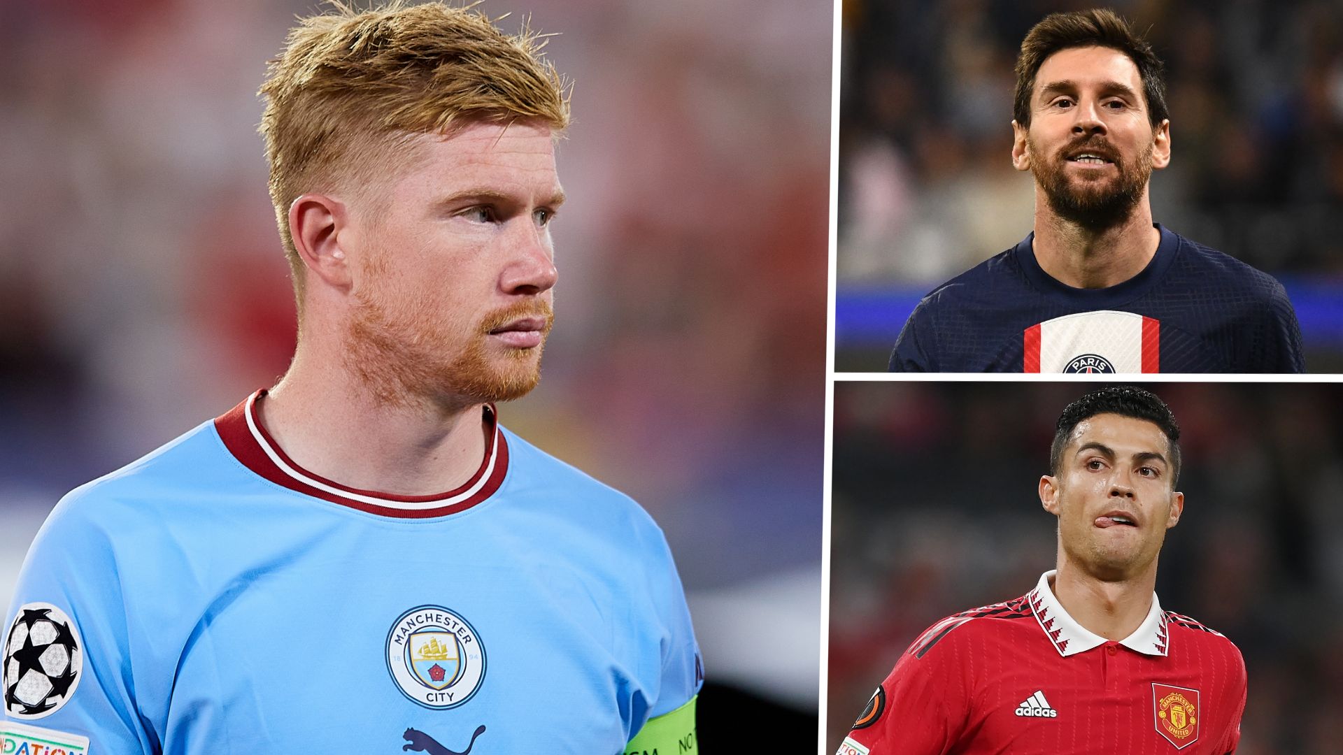 Kevin De Bruyne Lionel Messi Cristiano Ronaldo GFX