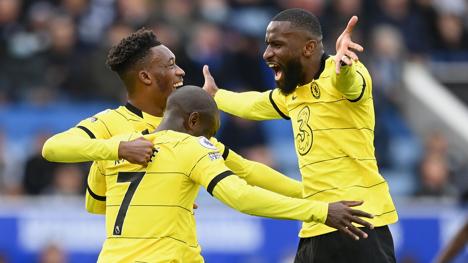 Callum Hudson-Odoi Antonio Rudiger N'Golo Kante Chelsea 2021-22