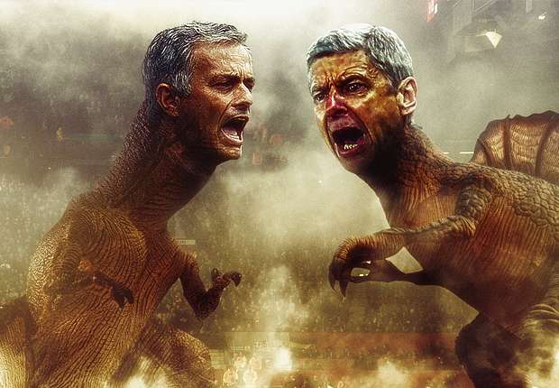 Mourinho Wenger dinosaurs GFX