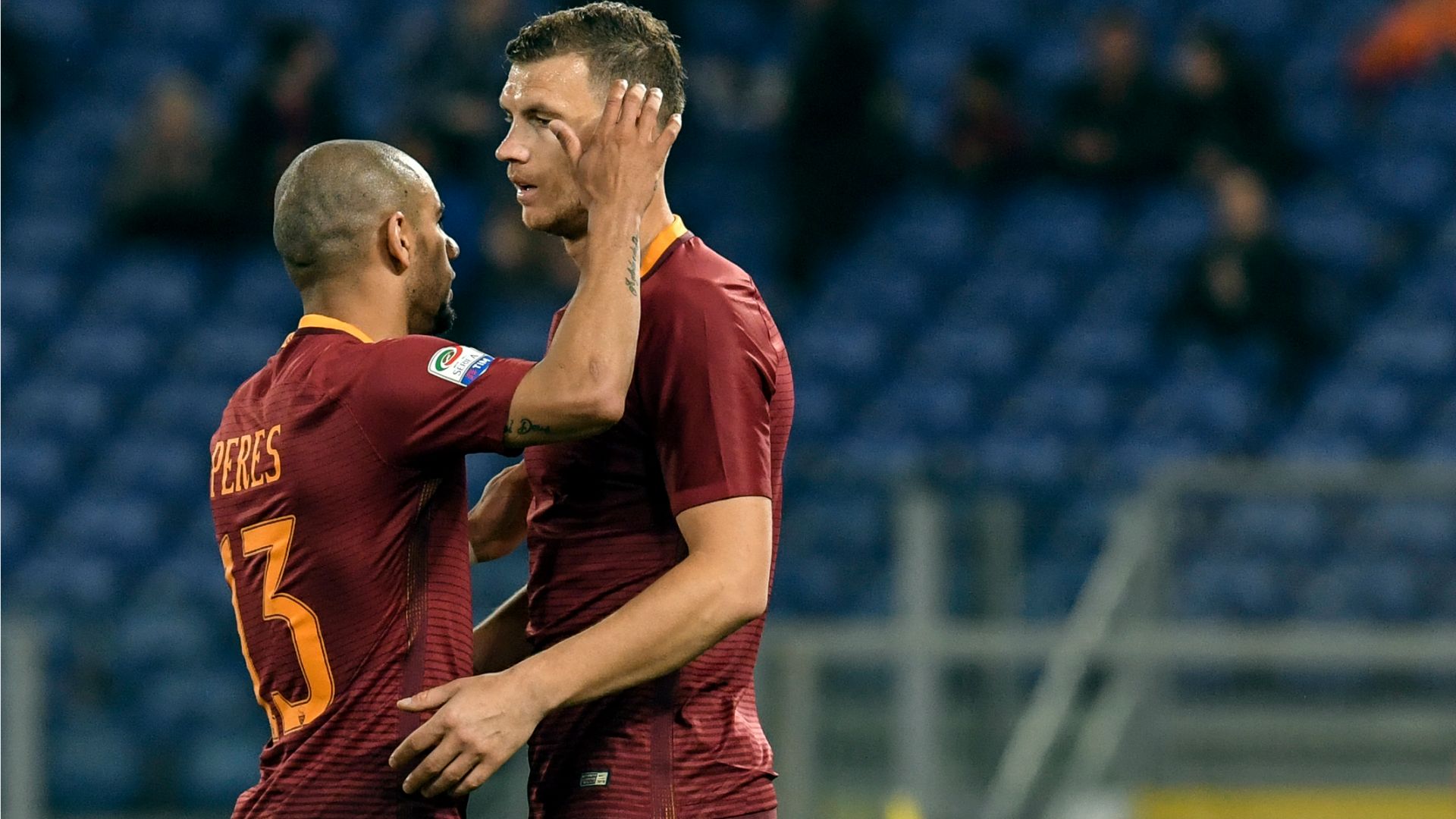Edin Dzeko Bruno Peres Roma Empoli Serie A