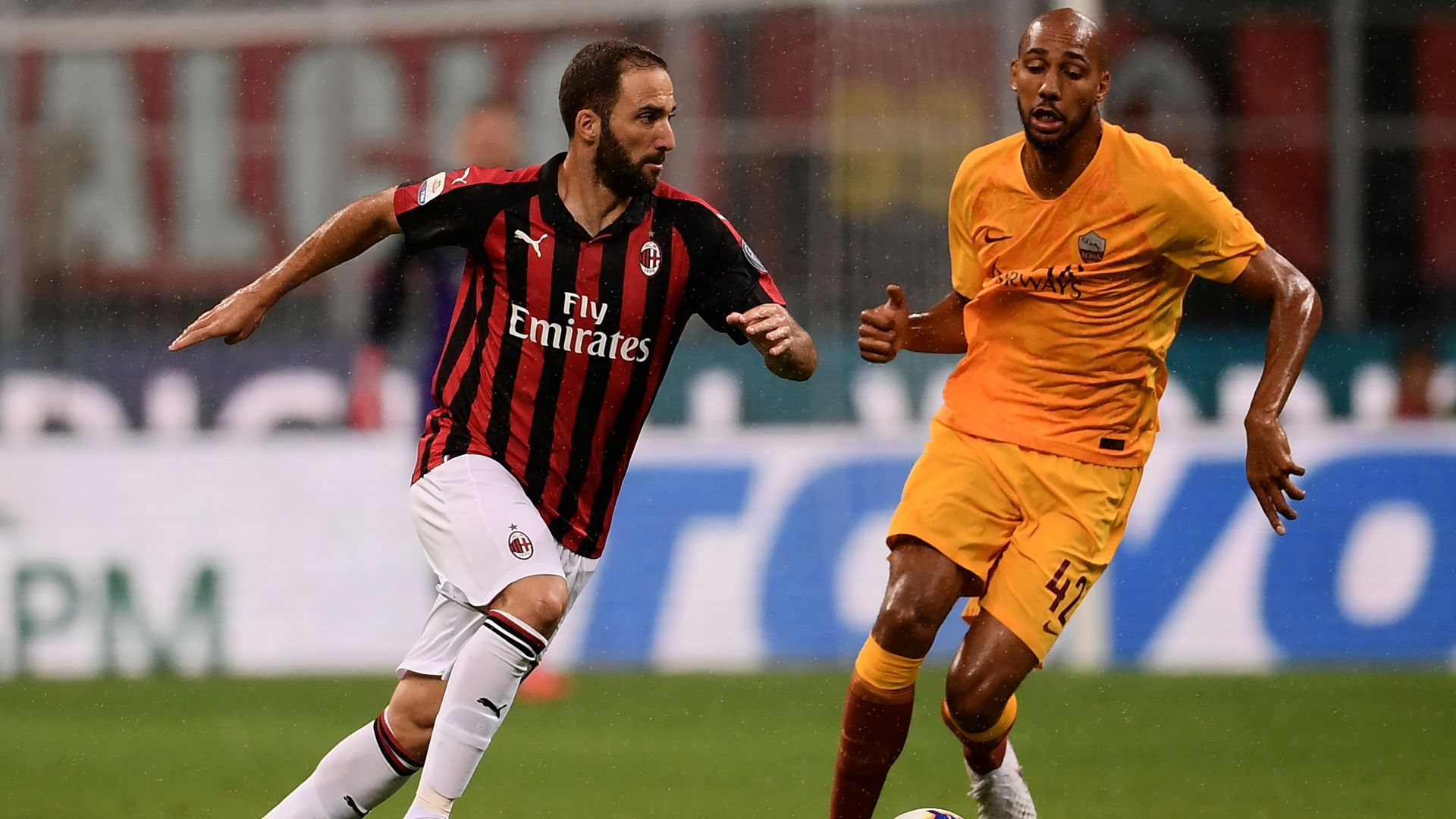 Higuain Nzonzi Milan Roma Serie A