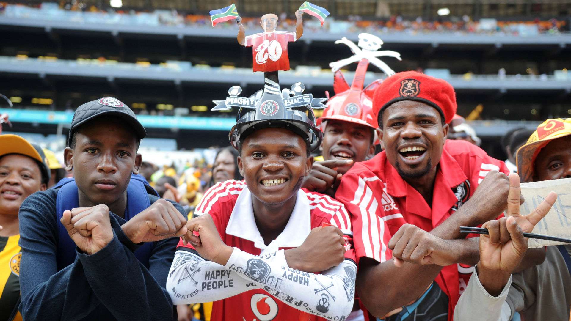 Orlando Pirates fans at the Soweto Derby