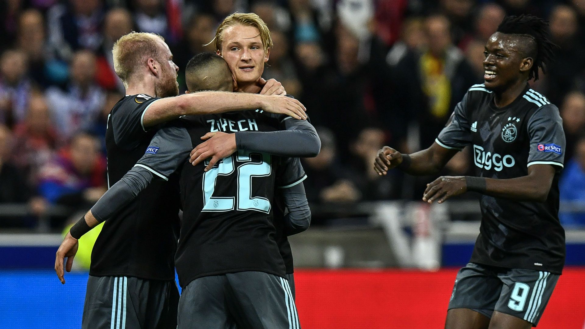 Kasper Dolberg Lyon Ajax UEFA Europa League 11052017