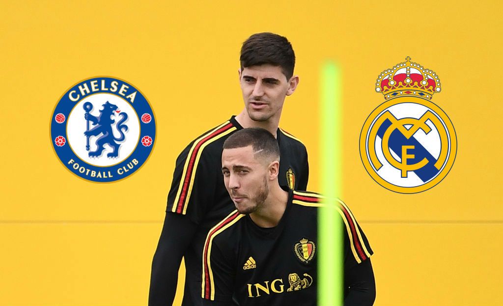 Courtois e Hazard na mira do Real Madrid