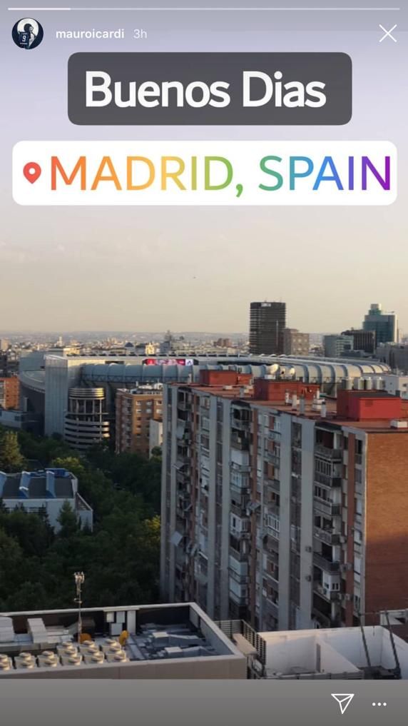 Mauro Icardi publica foto em Madrid