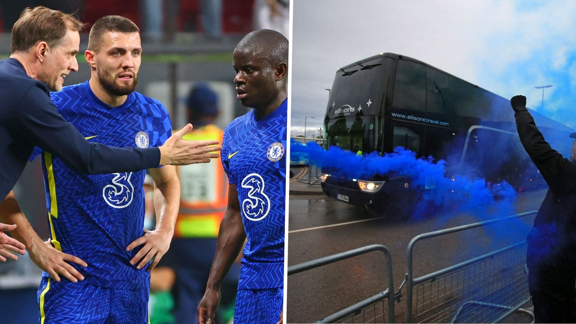 Chelsea players coach bus 2021-22