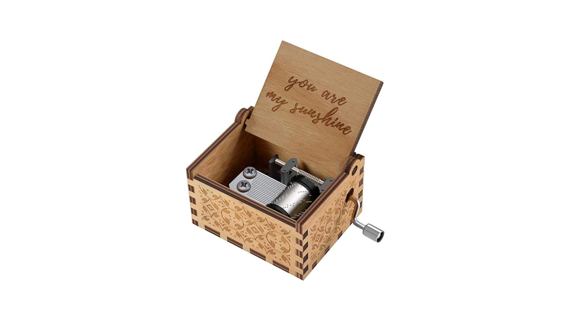 ميكنج تيك صندوق موسيقى خشبي محفور باليد بتصميم عتيق مناسب كهدية للزفاف وعيد الحب والكريسماس وعيد الميلاد وعيد الميلاد وهدايا موسيقى يو ار ماي صن شاين في عيد الحب وعيد الميلاد والكريسماس للصديقة