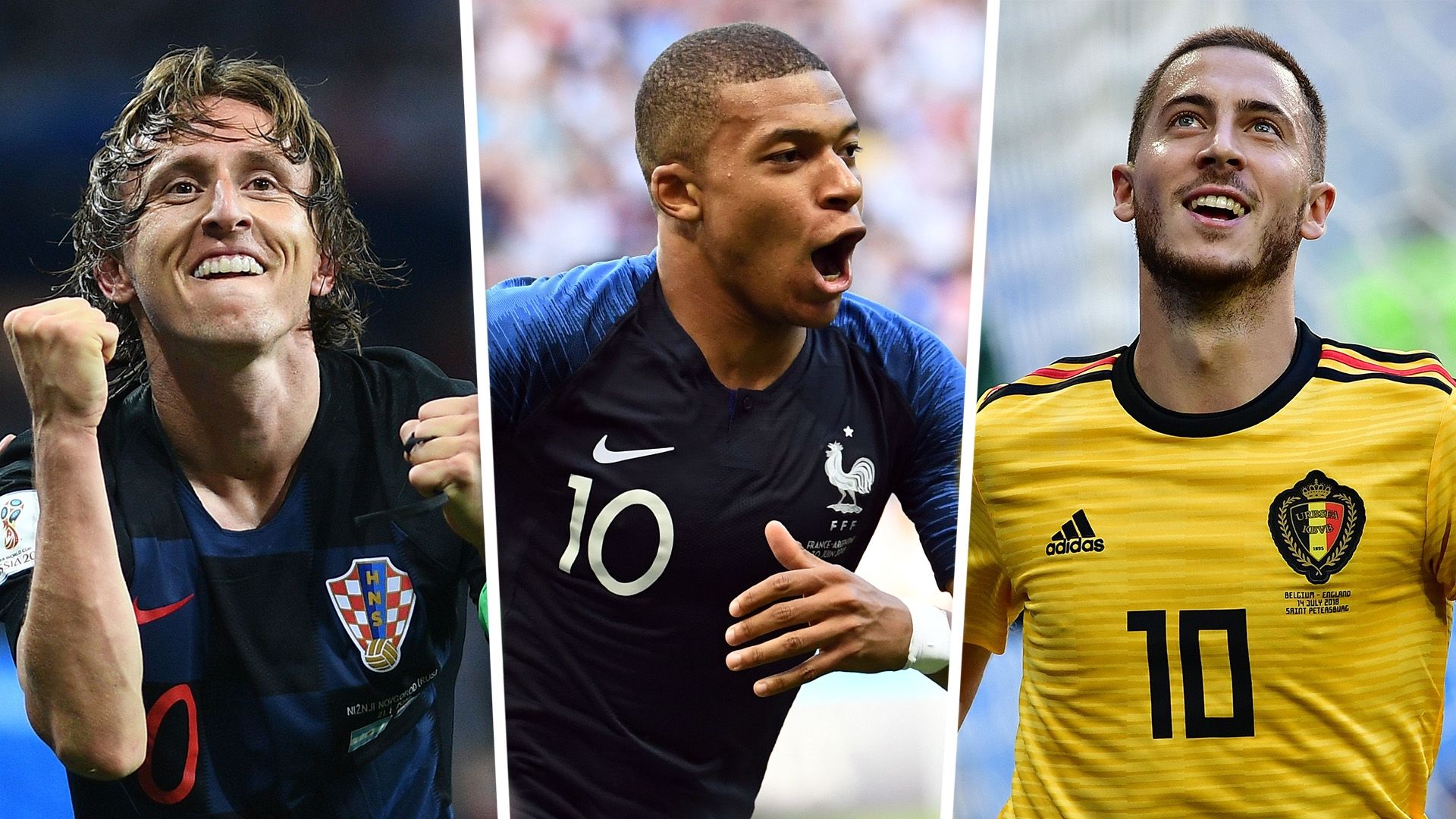 Luka Modric Kylian Mbappe Eden Hazard