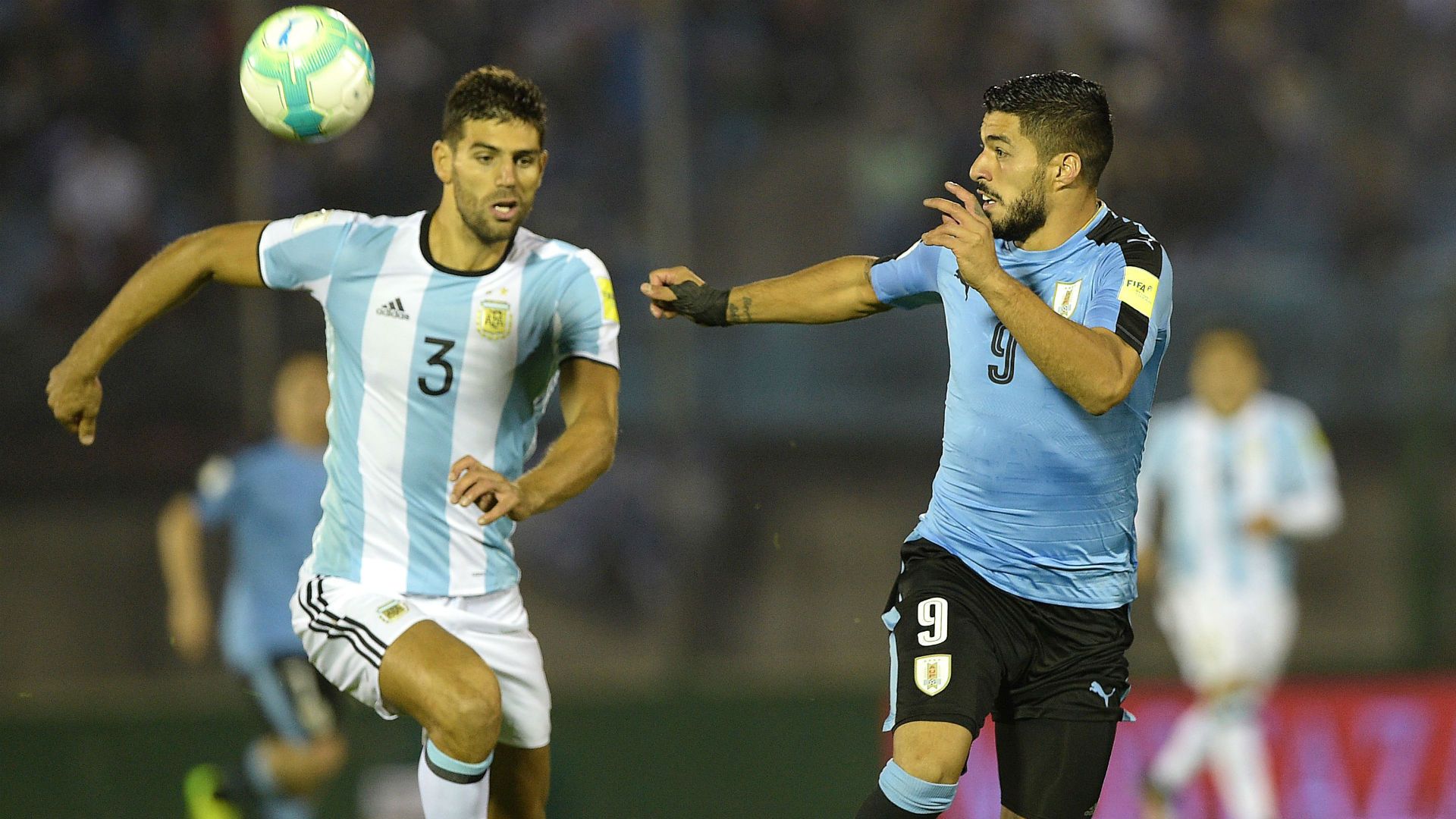 Federico Fazio Luis Suarez Uruguay Argentina