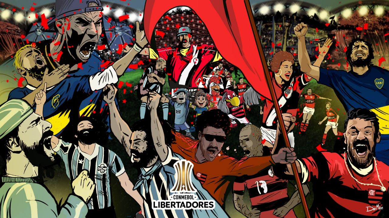 Peça gráfica para as semifinais da Copa Conmebol Libertadores
